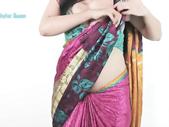 Monalisa Wear Tight Blouse Saree Bengali Style